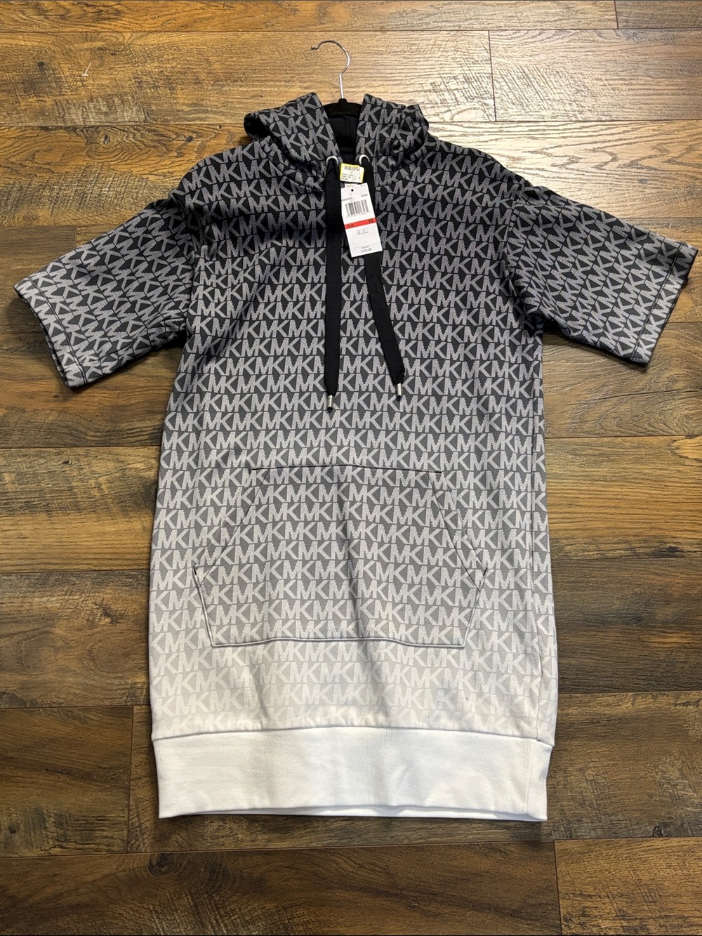 Michael Kors Gray Ombre MK Logo Mini Dress